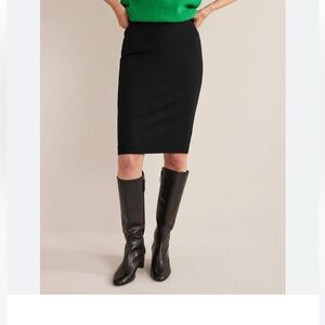 ☘️Boden Ponte Pencil Skirt, size 14L, black